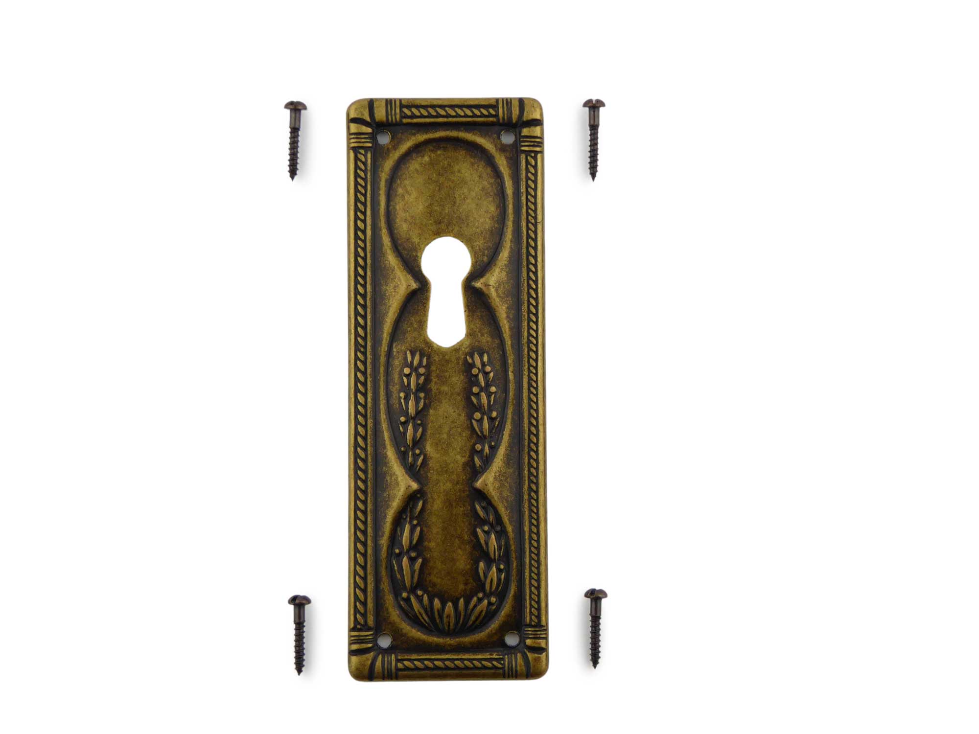 Schlüsselblatt Jugendstil hochstehend Messing Florence