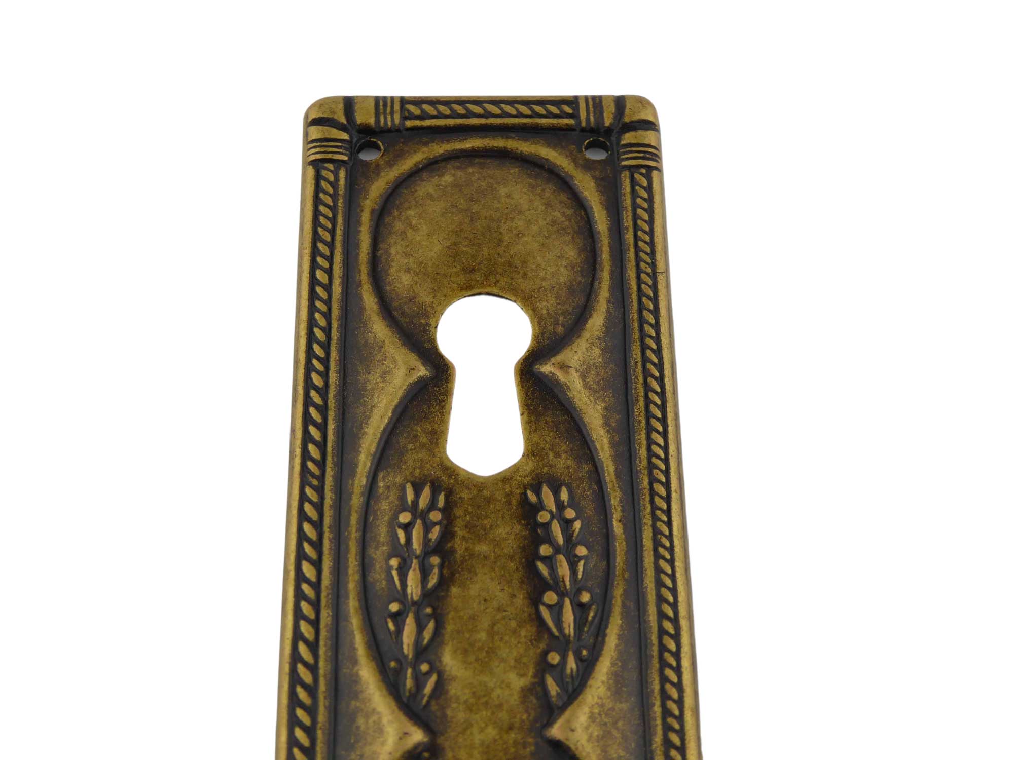 Schlüsselblatt Jugendstil hochstehend Messing Florence