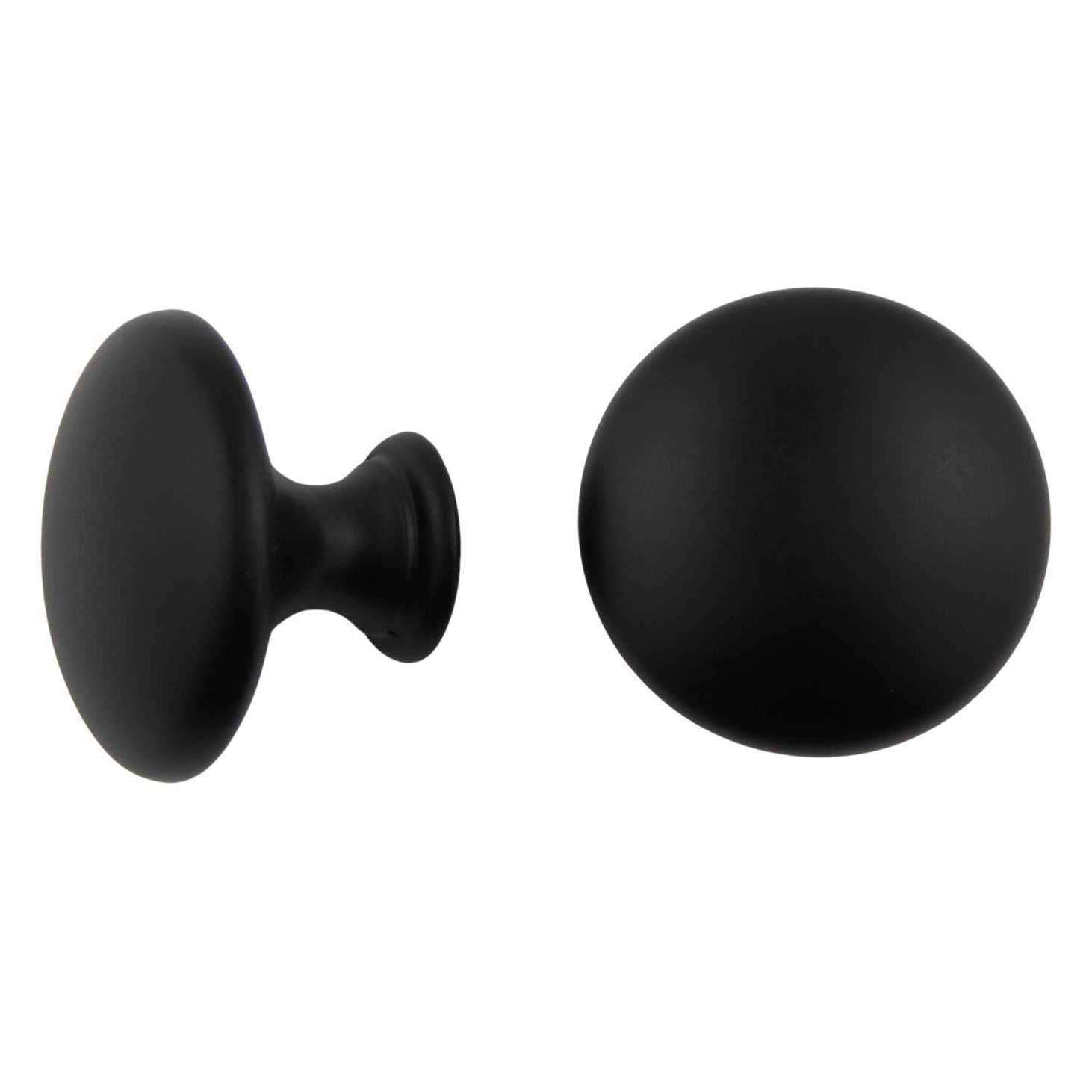 Möbelknopf Landhausstil schwarz - 30 mm