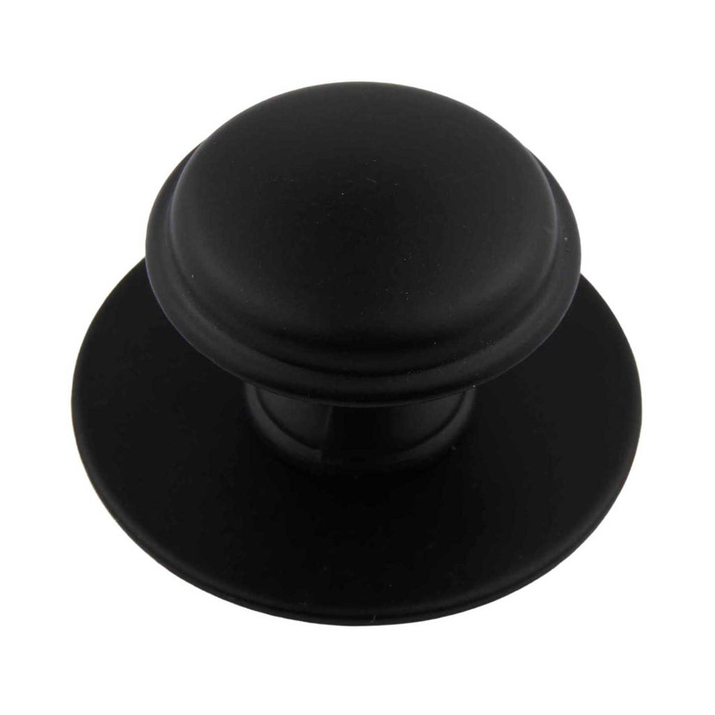 Unterlagsplatte ⌀ 42mm rund für Griffe und Knöpfe schwarz matt
