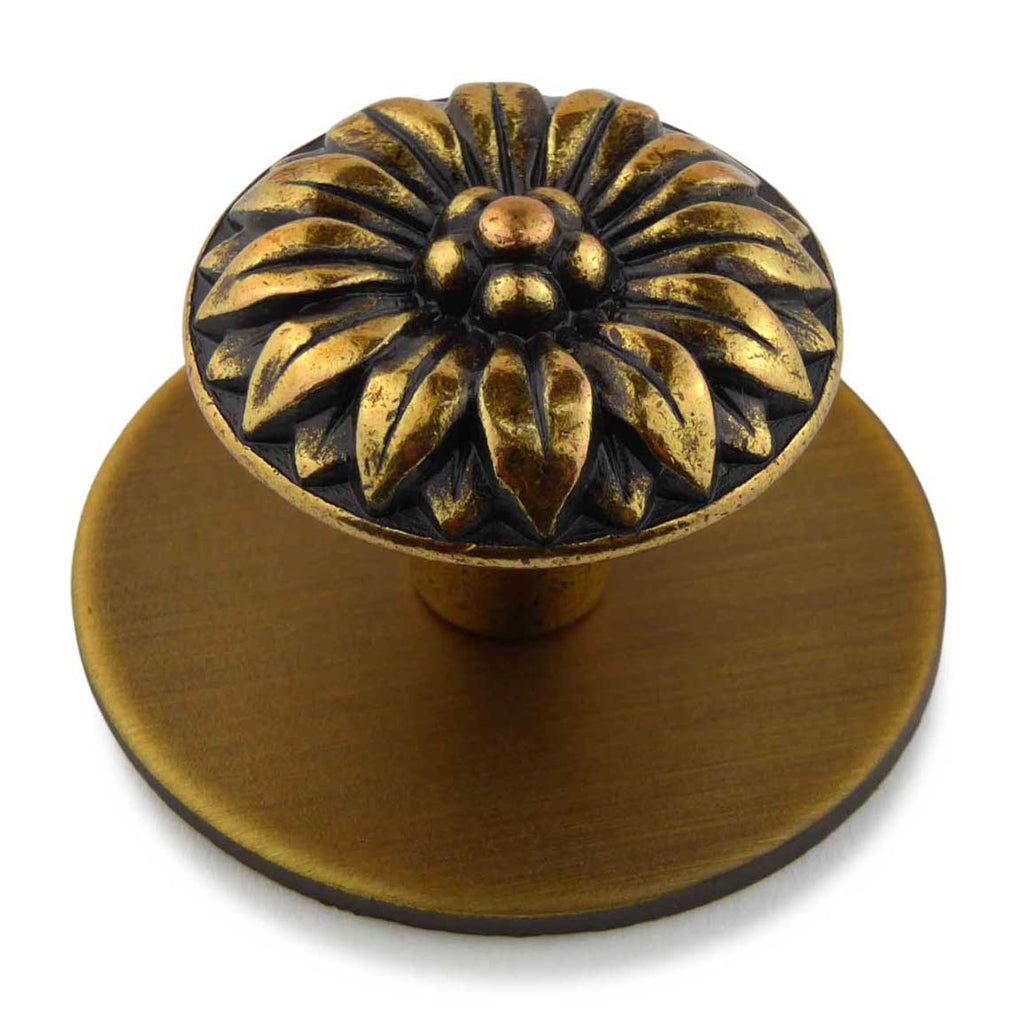 Unterlagsplatte ⌀ 42mm rund für Griffe und Knöpfe Vintage Gold