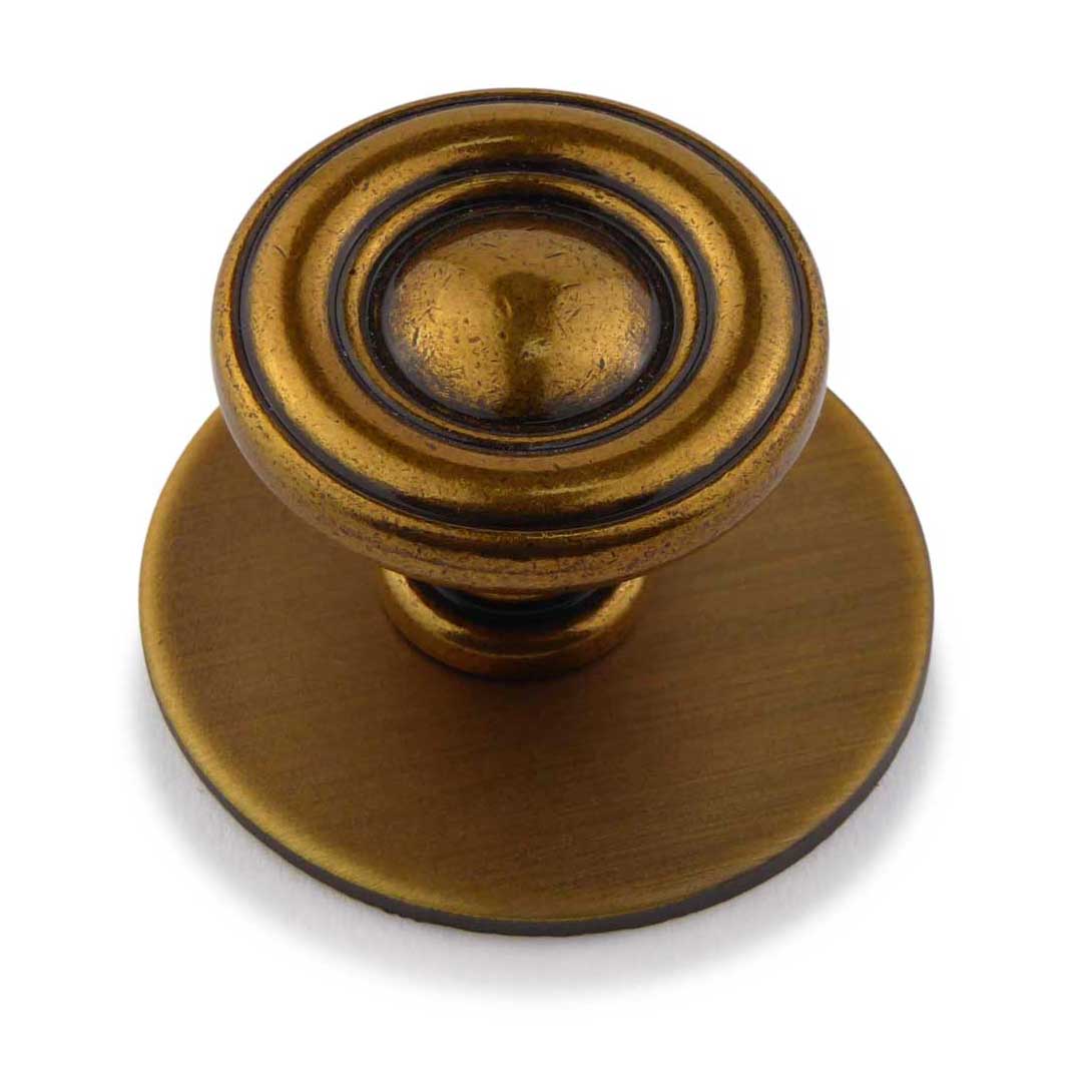 Unterlagsplatte ⌀ 42mm rund für Griffe und Knöpfe Vintage Gold