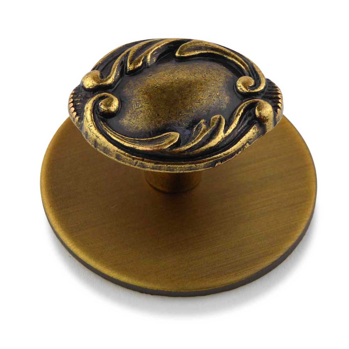 Unterlagsplatte ⌀ 42mm rund für Griffe und Knöpfe Vintage Gold