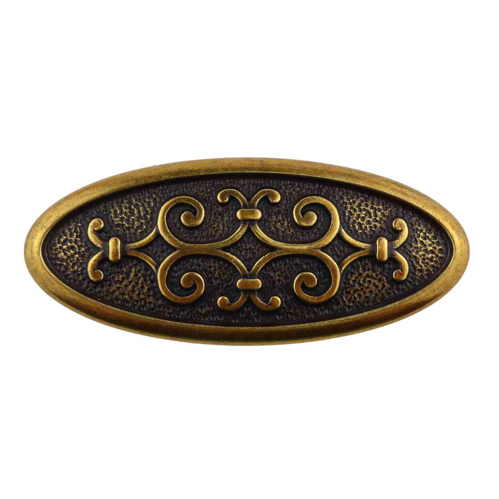 Messingknauf oval Linea Roma Valencia golden