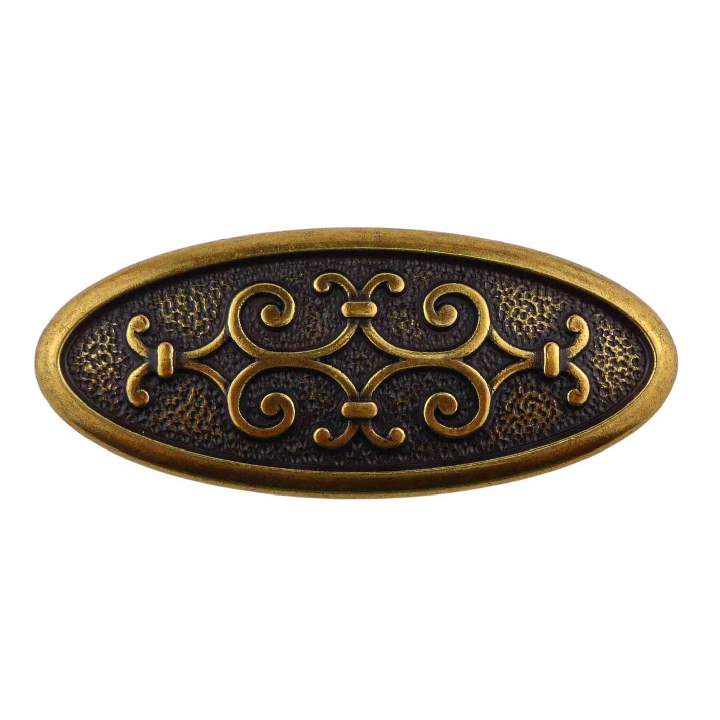 Messingknauf oval Linea Roma Valencia golden
