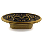 Messingknauf oval Linea Roma Valencia golden