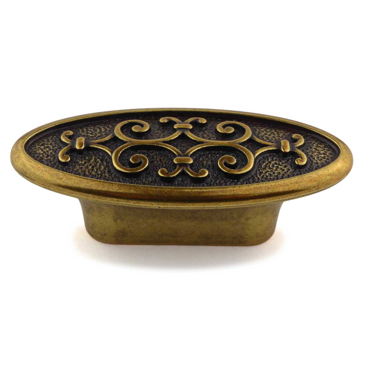 Messingknauf oval Linea Roma Valencia golden