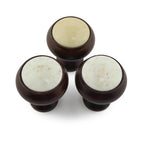 Potpourri Knopf braun/ weiß marmoriert/ creme 6teiliges Set