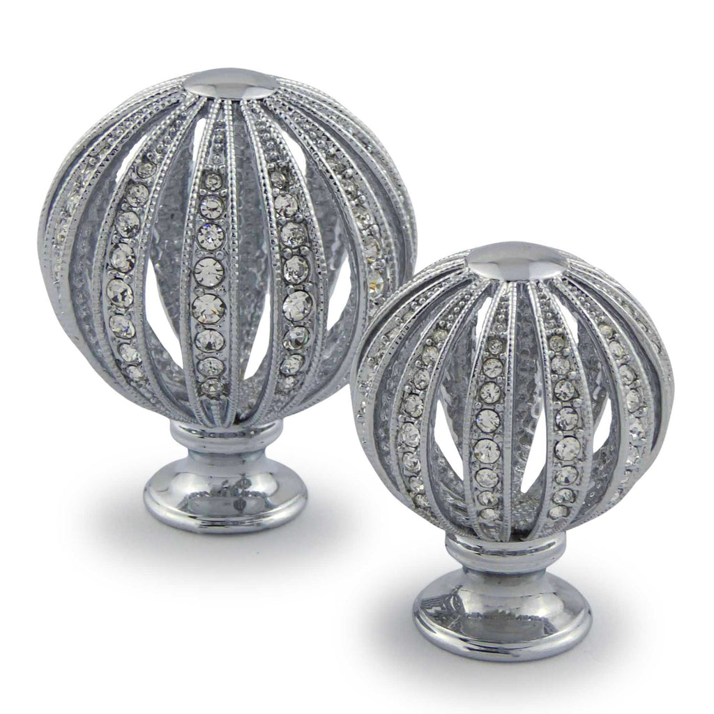 Möbelknopf Princess Ø 35mm mit Swarovski Crystals Chrom poliert