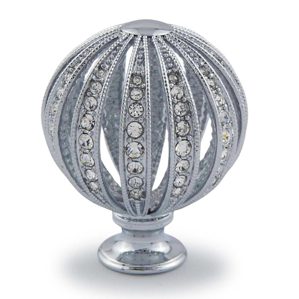 Möbelknopf Princess Ø 35mm mit Swarovski Crystals Chrom poliert