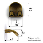 Schalengriffe Art Déco Lasche