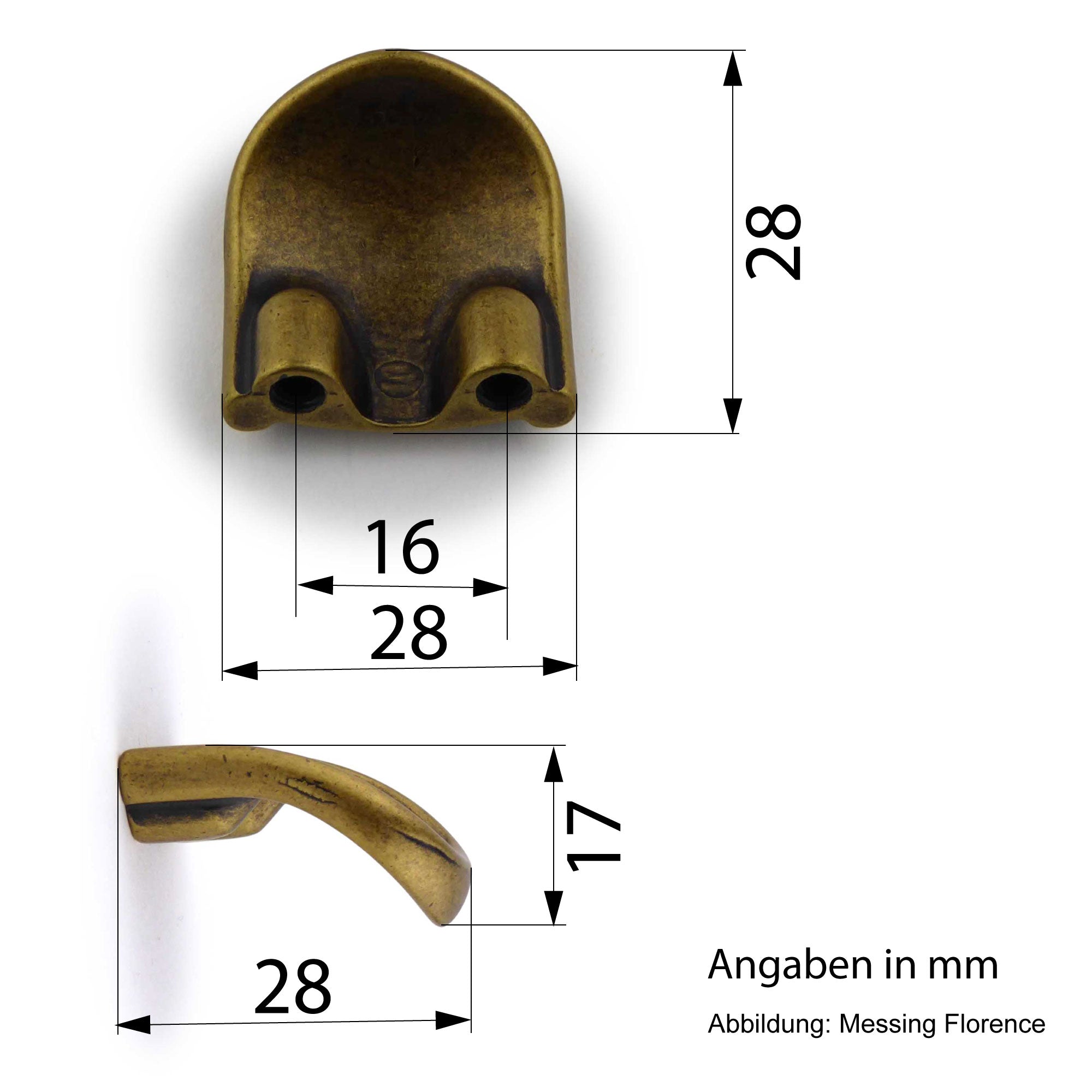 Schalengriffe Art Déco Lasche