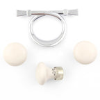 Potpourri Griff/Porzellanknopf Elfenbein/rose Set 4-teilig