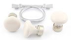 Potpourri Griff/Porzellanknopf Elfenbein/rose Set 4-teilig