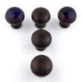 Potpourri Knopf braun / blau 5-teiliges Set