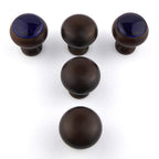 Potpourri Knopf braun / blau 5-teiliges Set