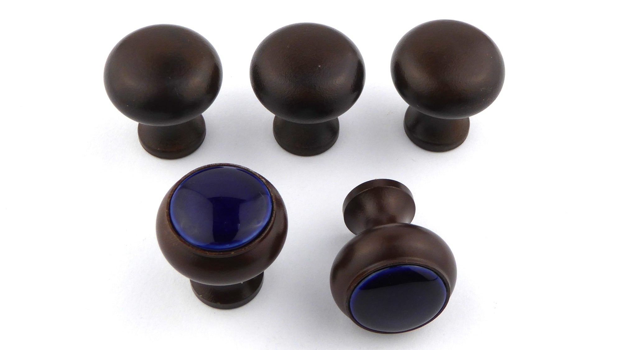 Potpourri Knopf braun / blau 5-teiliges Set