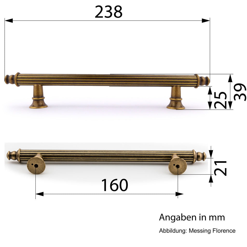 Relinggriff Royal Vintage 160mm goldfarben satiniert