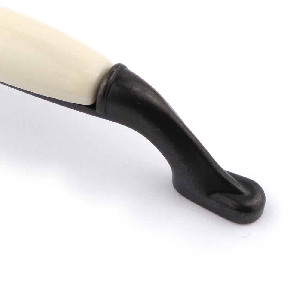 Vintage Küchengriff Porzellan creme Country Bronze
