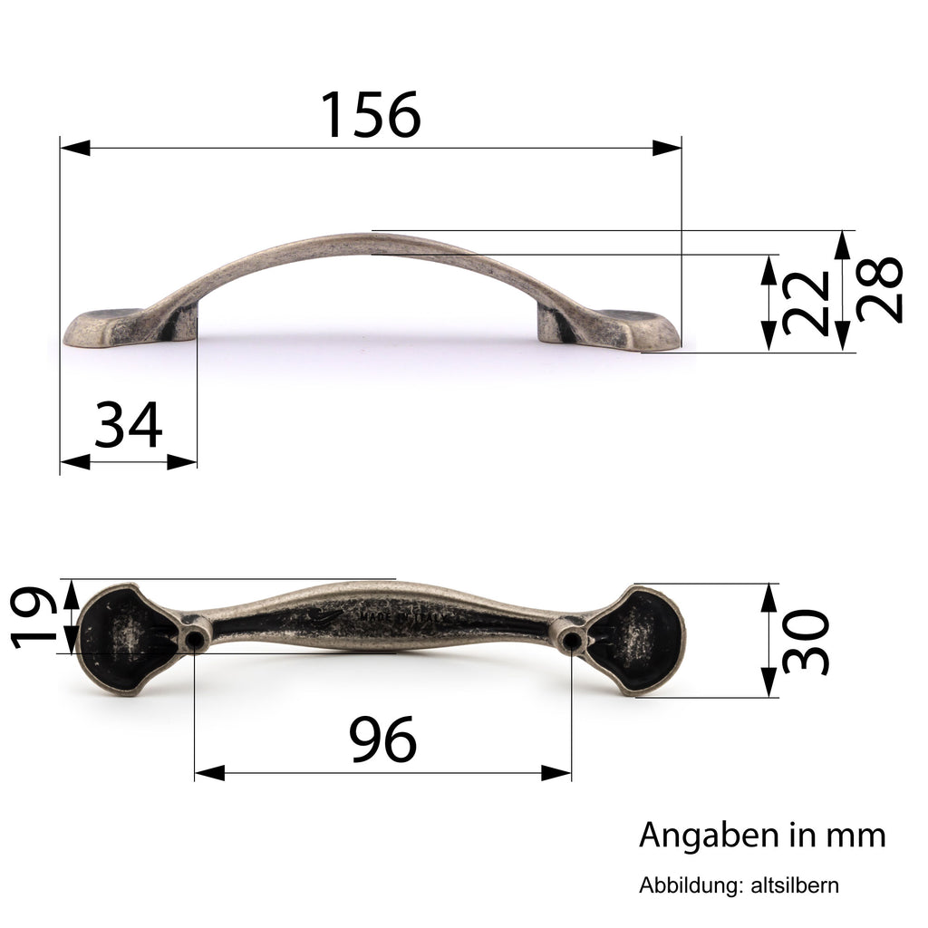 Möbelgriff SORRISO Chrom poliert 96mm