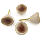 Potpourri Porzellanknöpfe Ø 42mm 4-teilig Beige/Brauntöne