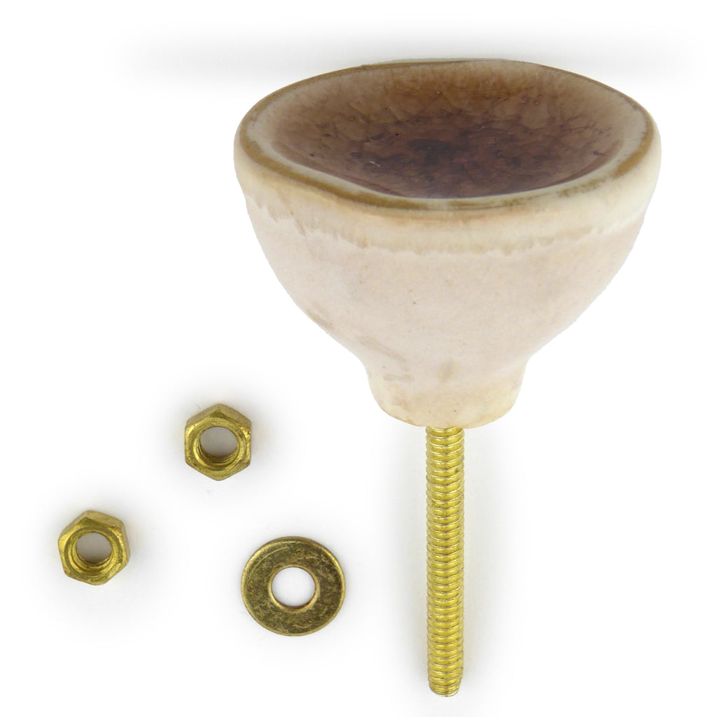 Potpourri Porzellanknöpfe Ø 42mm 4-teilig Beige/Brauntöne