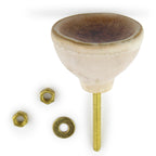 Potpourri Porzellanknöpfe Ø 42mm 4-teilig Beige/Brauntöne