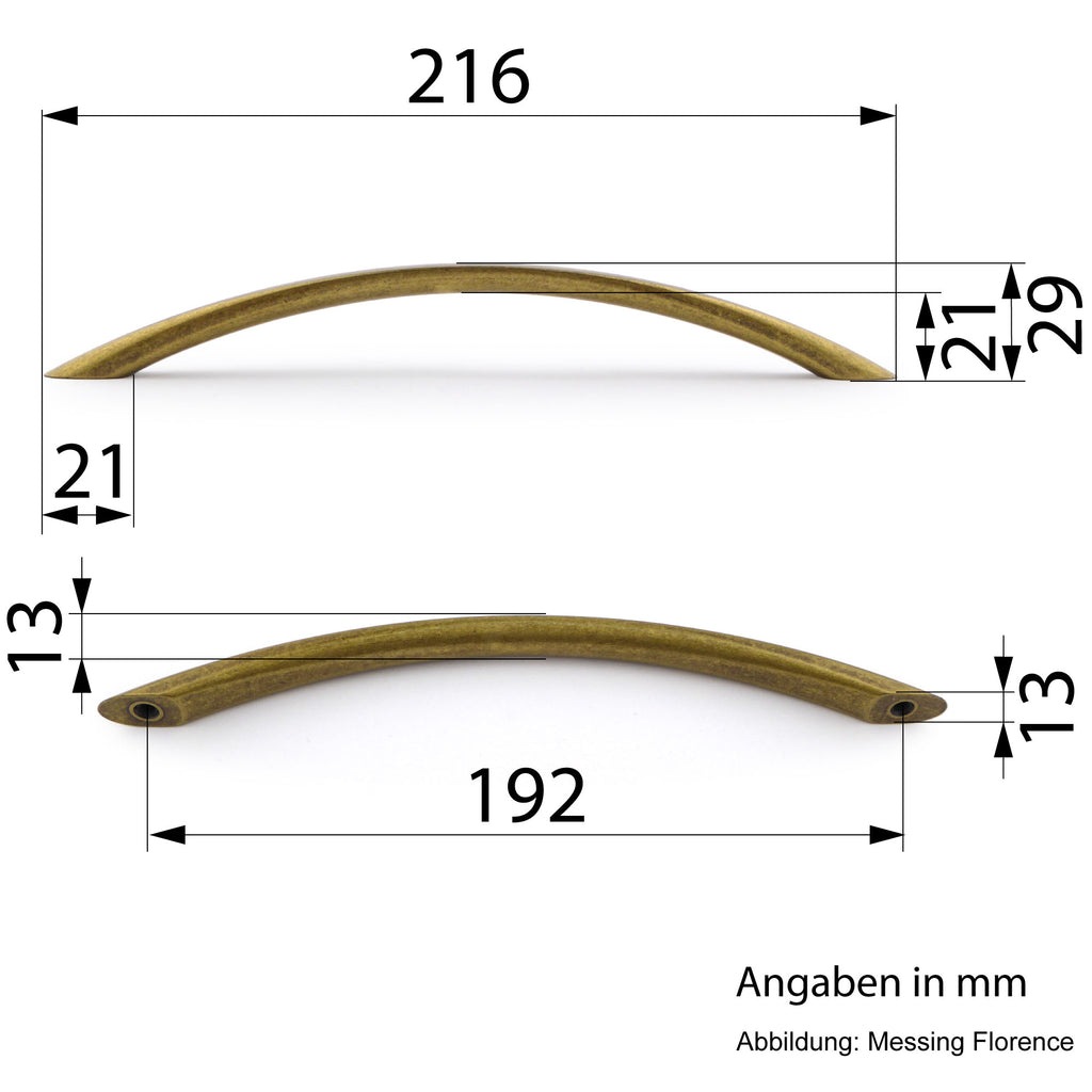 Möbelgriffe CREMONA 216 mm altsilbern
