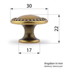 Knopf Ø 30mm Louis XVI Valenzia gold groß