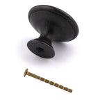 Landhausstil Ø 34mm Porzellanknopf weiß mit Rand Country Bronze