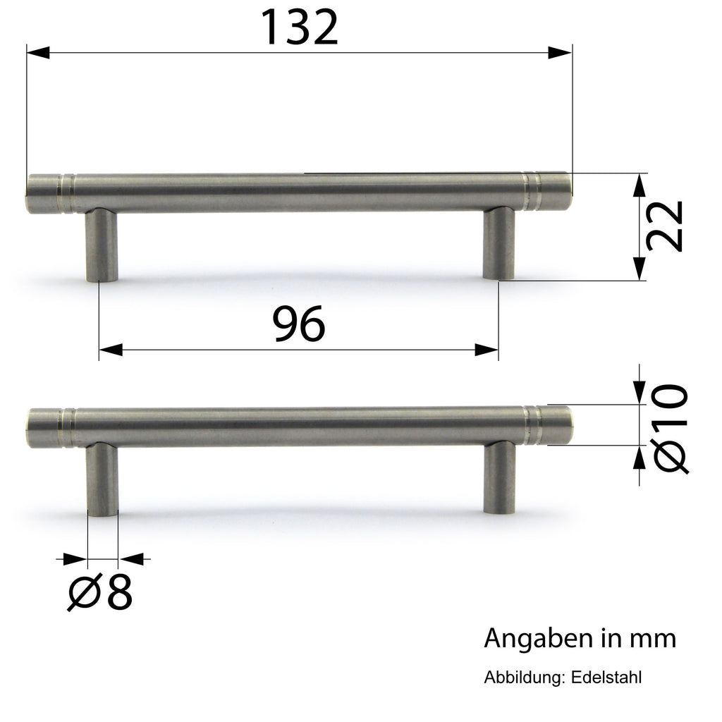 Küchengriff Edelstahl TEMPIC 96 mm