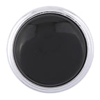 Porzellanknopf Ø 35mm ROMANTIC groß schwarz Chrom poliert