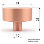 Möbelknopf Cast glatt Ø 33mm schwarz matt