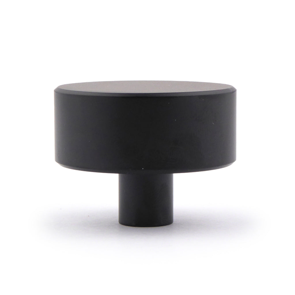 Möbelknopf Cast glatt Ø 33mm schwarz matt
