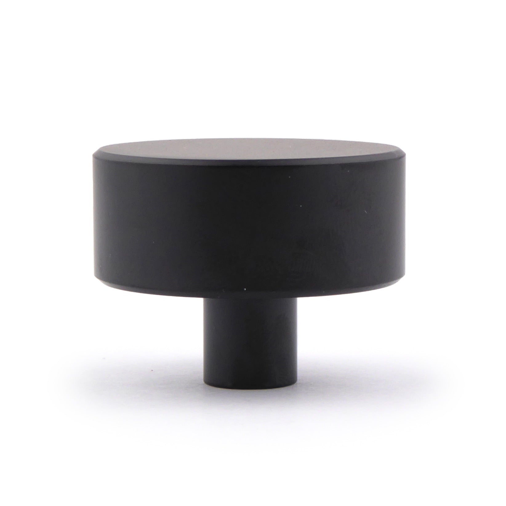 Möbelknopf Cast glatt Ø 33mm schwarz matt
