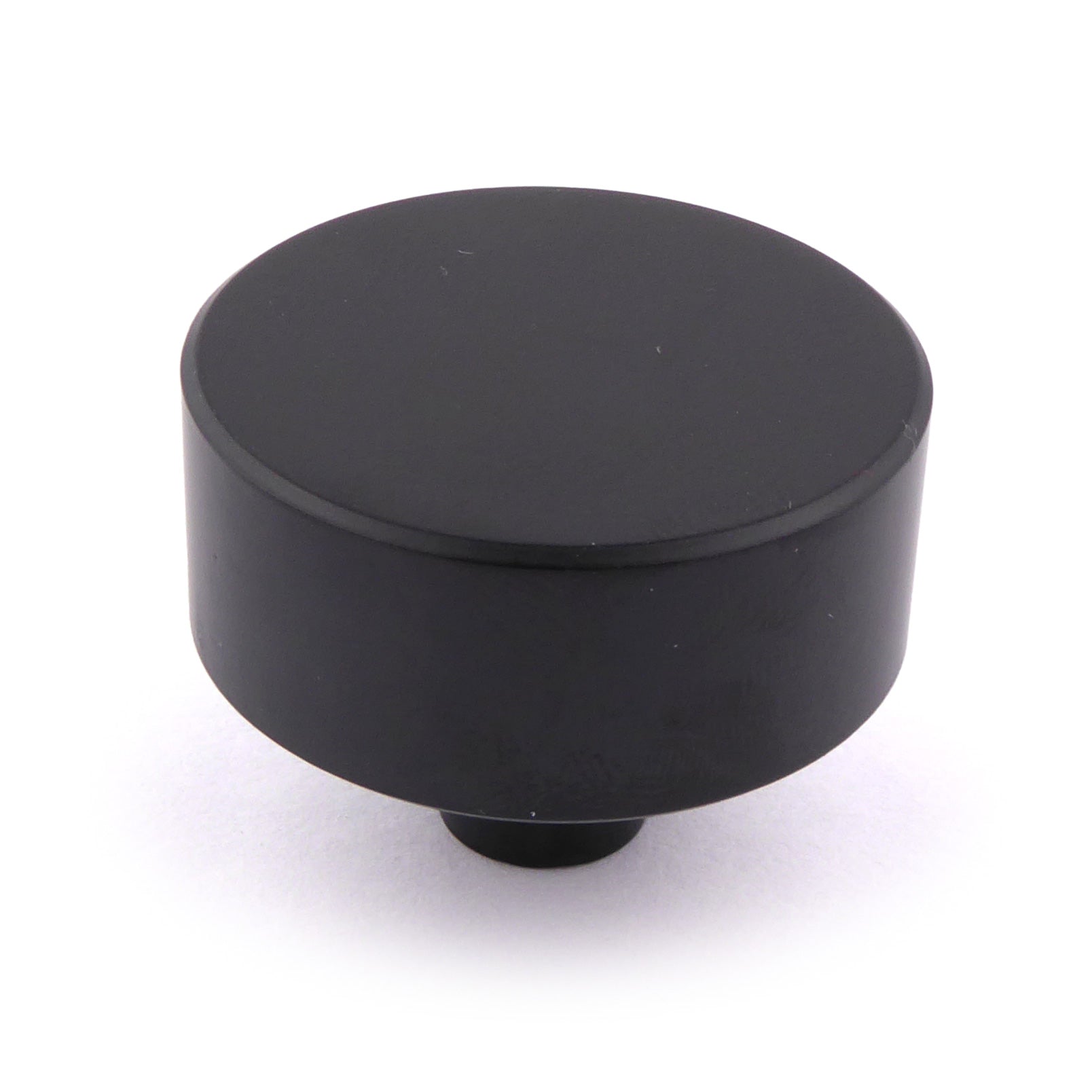 Möbelknopf Cast glatt Ø 33mm schwarz matt