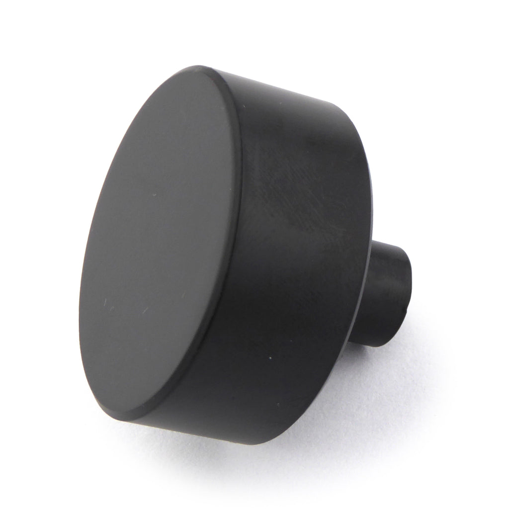Möbelknopf Cast glatt Ø 33mm schwarz matt