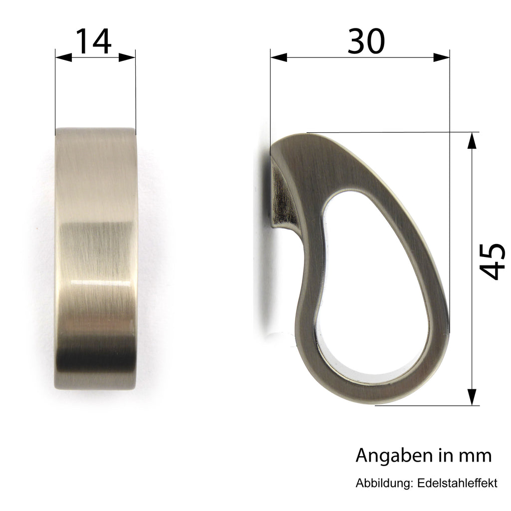 Möbelgriff Quill Edelstahleffekt