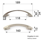 Möbelgriff Quill 151 mm Edelstahleffekt