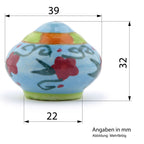 Porzellanknopf Ø 38mm bleu