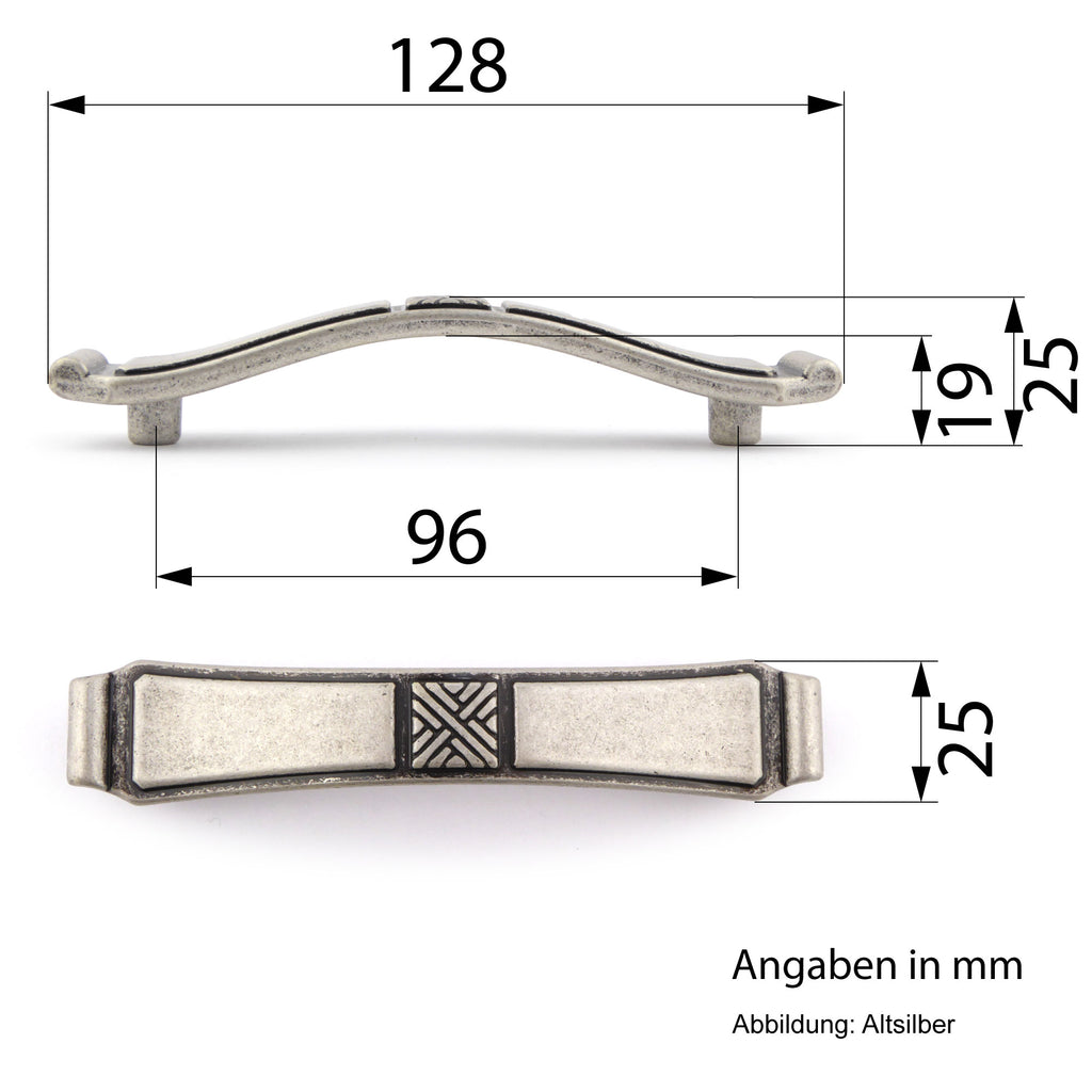 Möbelgriffe MILANO Nickel satiniert klein