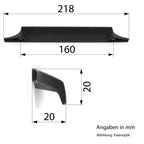 Griffleiste-Landhausstil 218 mm iron effect