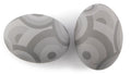 Potpourri Porzellanknopf RETRO grau Set 2-teilig