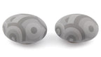Potpourri Porzellanknopf RETRO grau Set 2-teilig