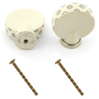 Potpourri Grifflasche Porzellan creme/grau Set 2-teilig