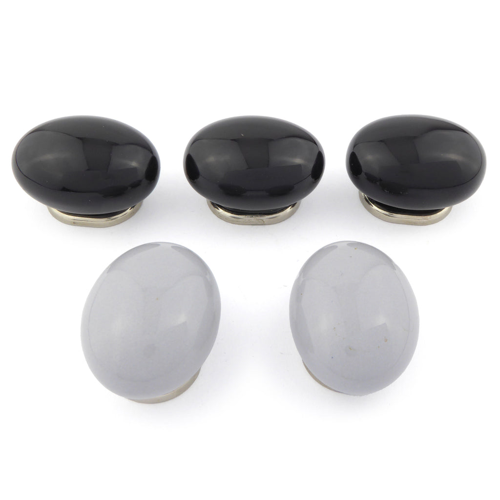 Potpourri Porzellanknöpfe oval Set 5-teilig