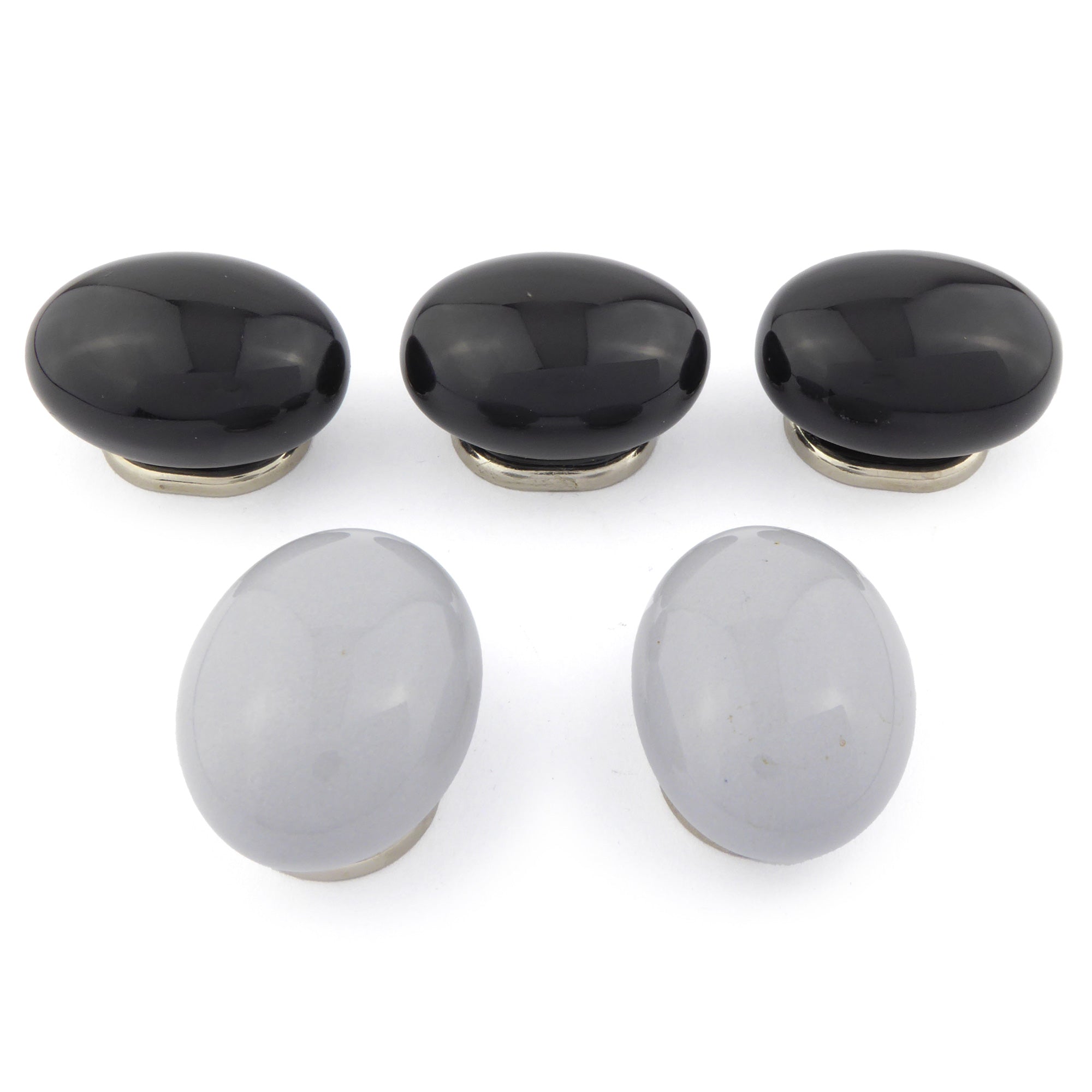 Potpourri Porzellanknöpfe oval Set 5-teilig