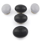 Potpourri Porzellanknöpfe oval Set 5-teilig