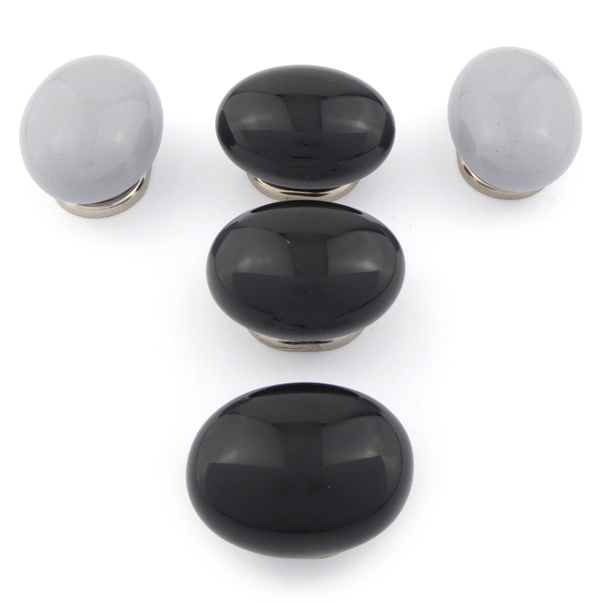 Potpourri Porzellanknöpfe oval Set 5-teilig