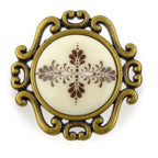 Potpourri Porzellanknöpfe Set 5-teilig creme/Messig Florence